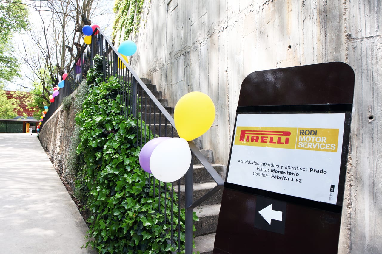 Escena del evento Pirelli Family Day en Barcelona — producción Bacus Events