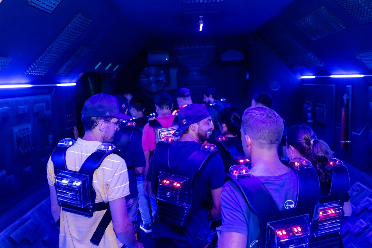 Escena del evento Fluendo Karting Team Building en Barcelona — producción Bacus Events