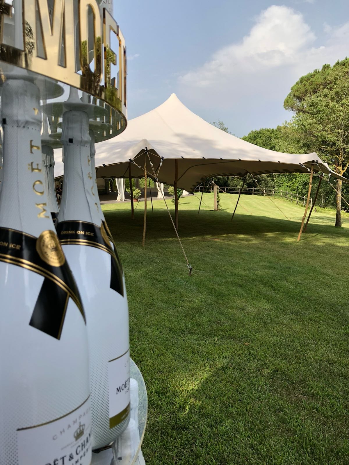 Detalle de decoración Louis Vuitton Summer Party — producción Bacus Events