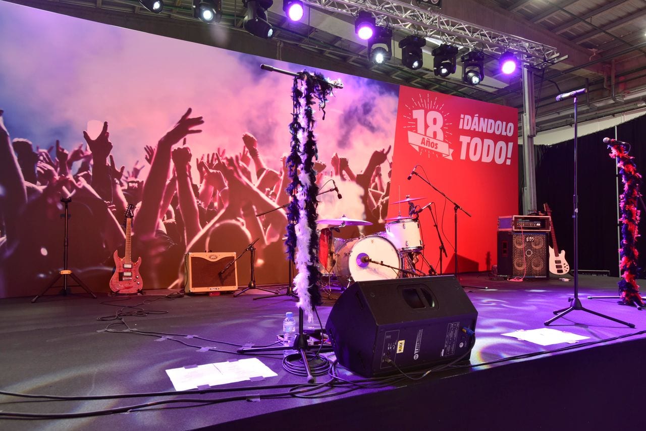 Escena del evento MediaMarkt Todos Queremos Todo en Barcelona — producción Bacus Events