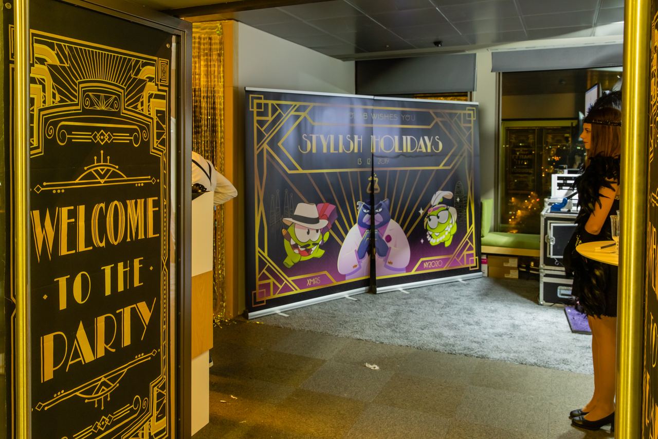 Escena del evento Zeptolab Gala Gatsby en Barcelona — producción Bacus Events