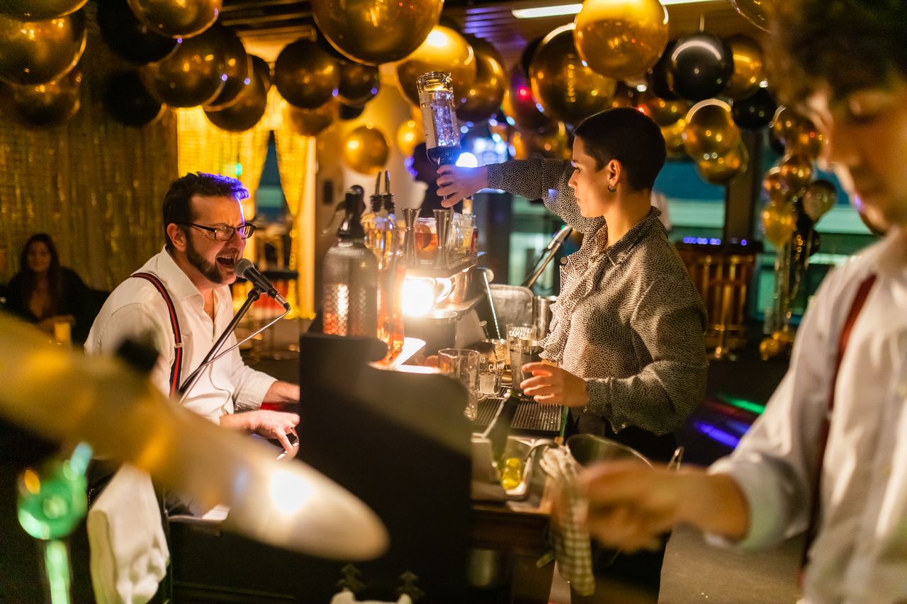 Escena del evento Zeptolab Gala Gatsby en Barcelona — producción Bacus Events